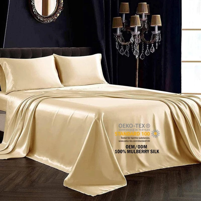 Hot Sale 19mm/22mm/25mm/30mm Silk Comforter Set with Pure Silk Bed Sheet