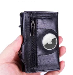 Smart and Secure: Aluminum Minimalist Wallet with Airtag Compatibility and RFID Blocking