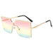 Fashion Sunglasses: Ladies' Metal UV400 Shades with Gradient Ocean Party Style