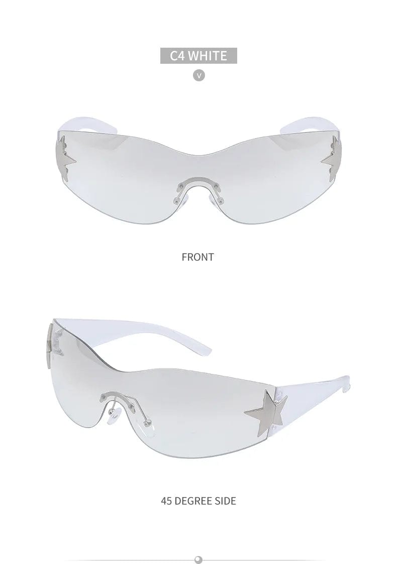 Luxury Rimless Sunglasses: Retro Cutting Lens, Gradient Shades for Men and Women