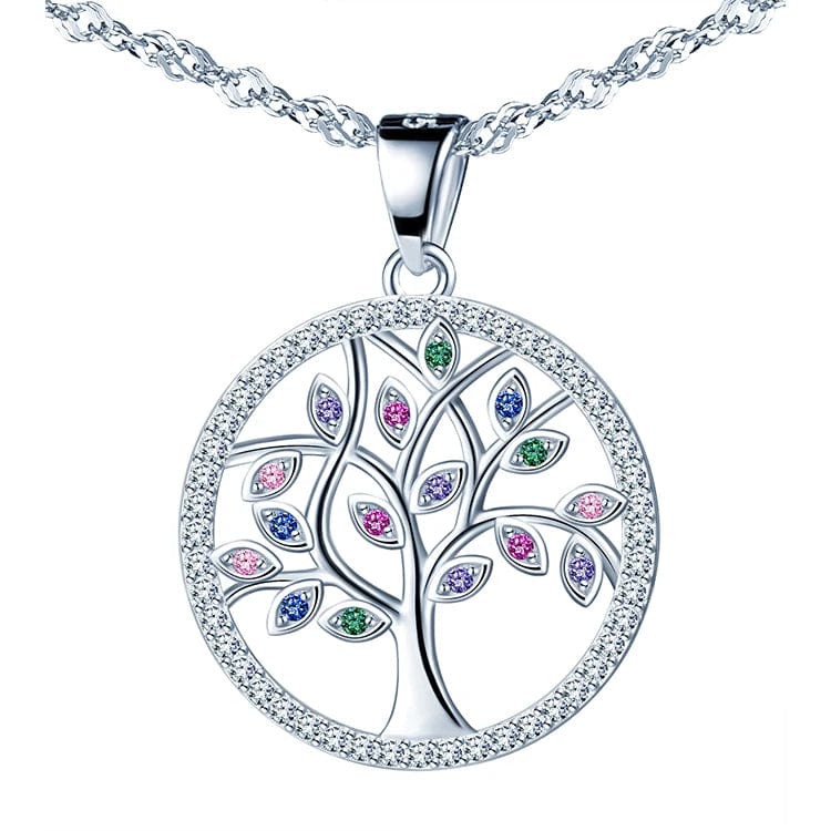 Sterling Silver Tree of Life Pendant Necklace for Women