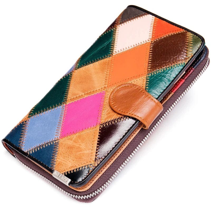 Stitching Sophistication: Fashionable Clutch with Genuine Leather for Women by Westal