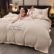 Luxury Redefined: Quality Flannel Thickening Warm Duvet Bedding Set with Custom Embroidery