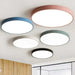 Sleek Simplicity: Modern Surface Mounted LED Ceiling Lamp in Pink or Black for Bedroom and Living Room Illumination