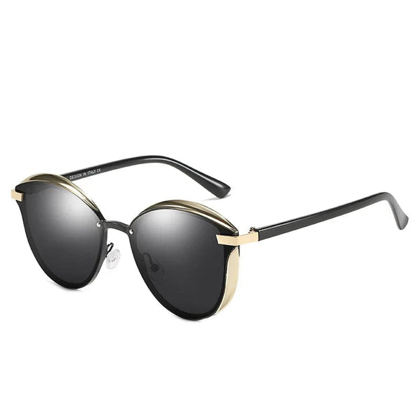 Cat Eye Round Polarized Sunglasses for Men and Women - Fashionable Shades for a Classic Look