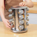 Rotating Metal Storage for Clear Seasoning Spice Jars - Spice Rack Set