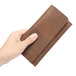 Marrant vintage cowhide leather men's long wallet card holder slim minimalist money clips crazy horse wallet