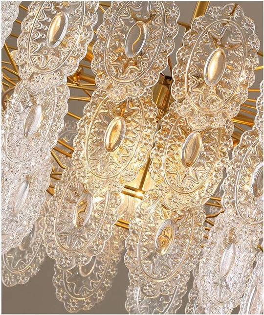 Opulent Illumination: Crystal Lamp - Ceiling-Hanging Chandelier for Luxurious Bedroom Decoration