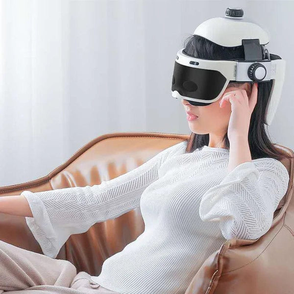 Unwind in Style: Smart 2-in-1 Vibrating Air Pressure Eye Massager with Hot Compress and Music