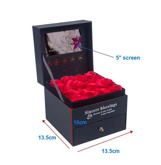 Unveil Your Love Story: Paper Crafts Ring Box with LCD Screen - a Modern Elegance