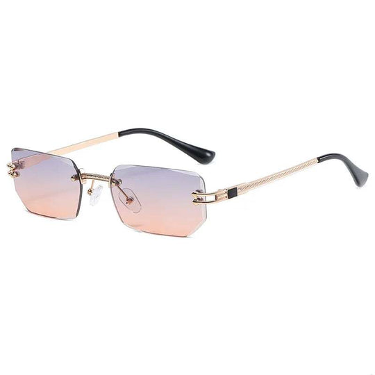 Trendy Polygon Rimless Sunglasses for Women - Fashionable Frameless Ins Sunglasses