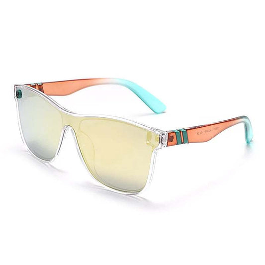 Men and Women's Fashion Eyewear: Vintage Big Frame Sun Glasses with One-Piece Lens for Driving