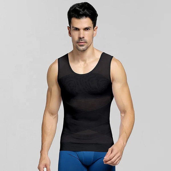 Revolutionize Your Silhouette: New Shaper Vest for Men - Mesh Breathable Abdominal Control