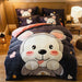 Polyester Velvet Fleece Embroidery Bedding Set for King Size Comfort