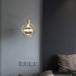 Small Globe Hanging Ceiling Light - LED Pendant Fixture with Cracked Glass Shade