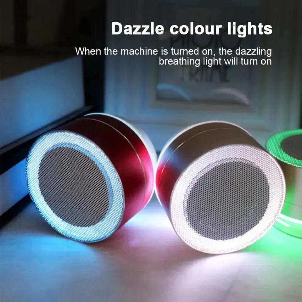 Metal Wireless Aux Pocket Speaker Lights Colorful Audionic Speaker Woofer Buffer Speaker Bass Mini Bocinas Subwoofer Lautspreche