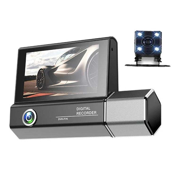 Car DVR Dashcam with HD 1080P Triple Lens | 170° Wide Angle | Motion Detection