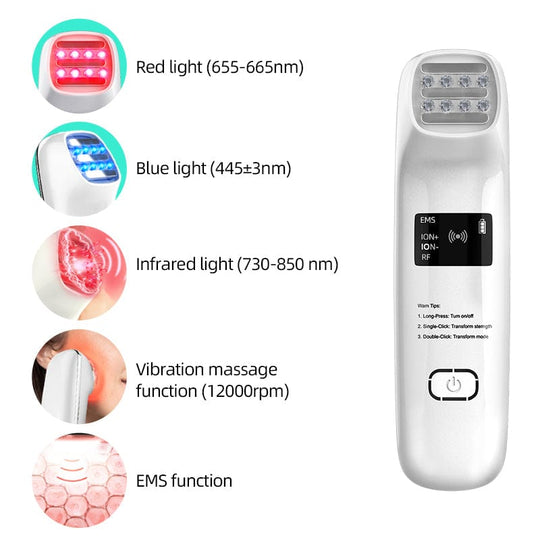 Premium Vibration Beauty Equipment: LED, EMS & RF Lifting for Home Beauty