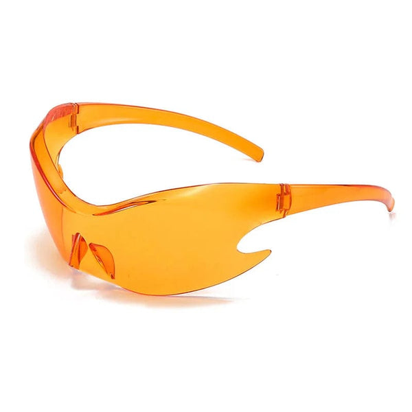 Oversized Futuristic Y2K Shield Sun Glasses - Wrap Around Fashion for Men and Women, Superhero Chic Sunglasses Shades