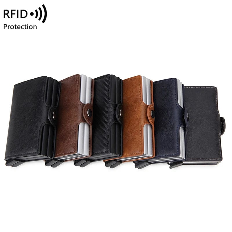 Secure Style Companion: RFID Blocking Credit Card Holder in Carbon Fiber Aluminium Wallet