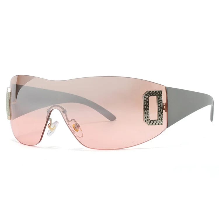 Oversized Rimless Luxury Sunglasses - Punk Y2K Style