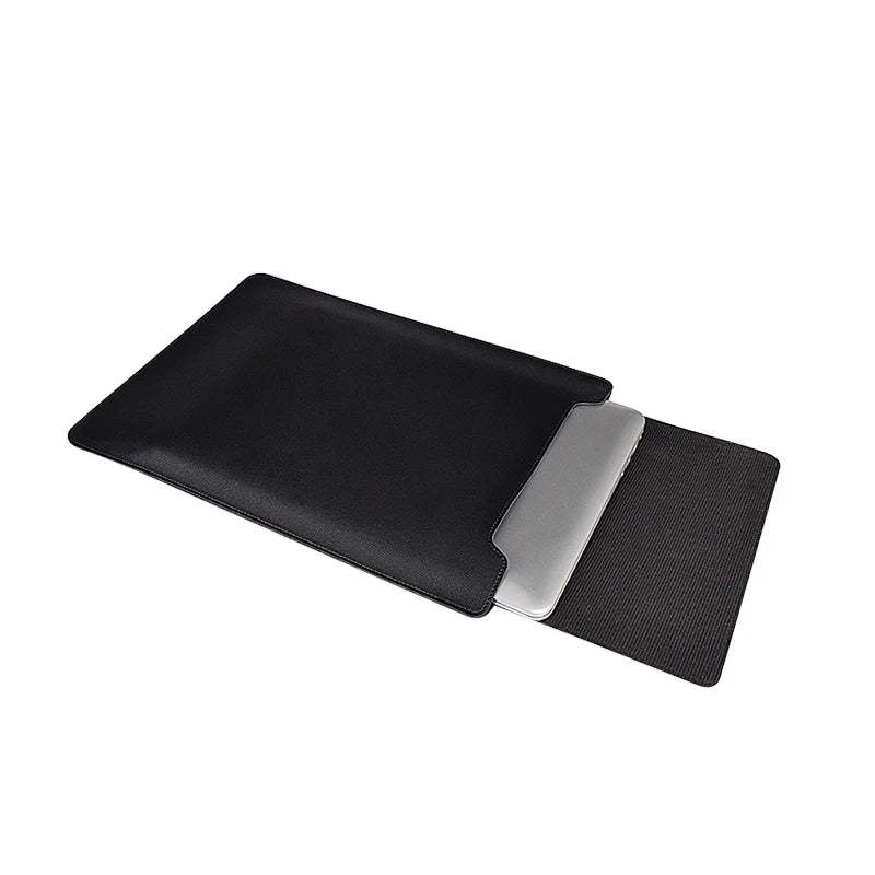 PU Leather Sleeve Case For Laptop Leather Stand Cover Portable Notebook Protector Bag