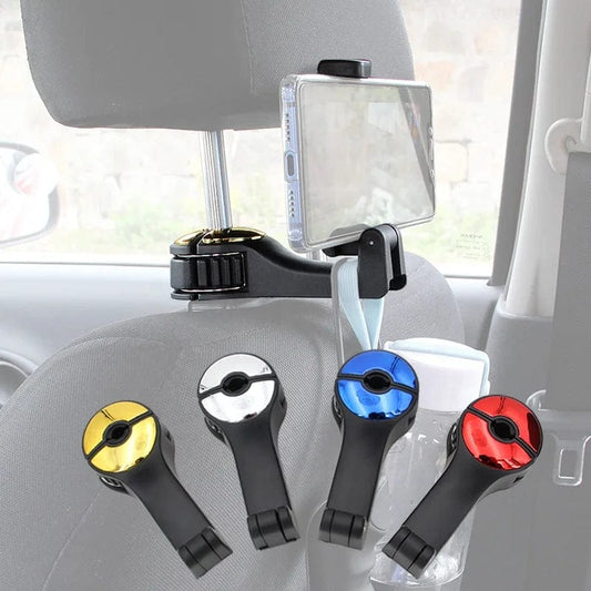 On-the-Go Essentials: Phone Holder, Bag Hanger, and More with Car Seat Hooks!