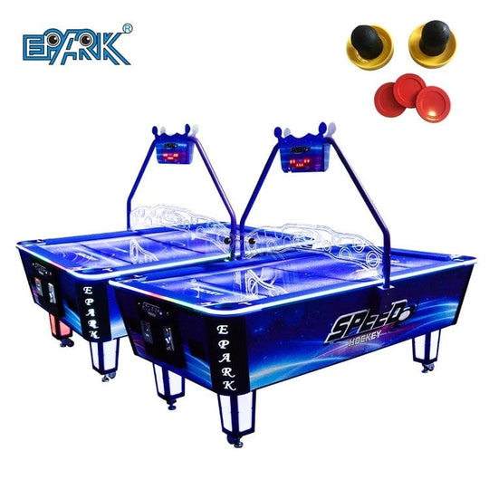 Coin-Operated Competition: Large Double Game Machine for Ultimate Air Hockey Thrills