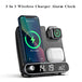 Multifunctional 3 in 1 Wireless Charger – 15W Fast Charging with LED Display Clock