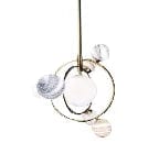 Glass Moon Pendant Ceiling Lamp - Modern Chandeliers for a Creative Living Space