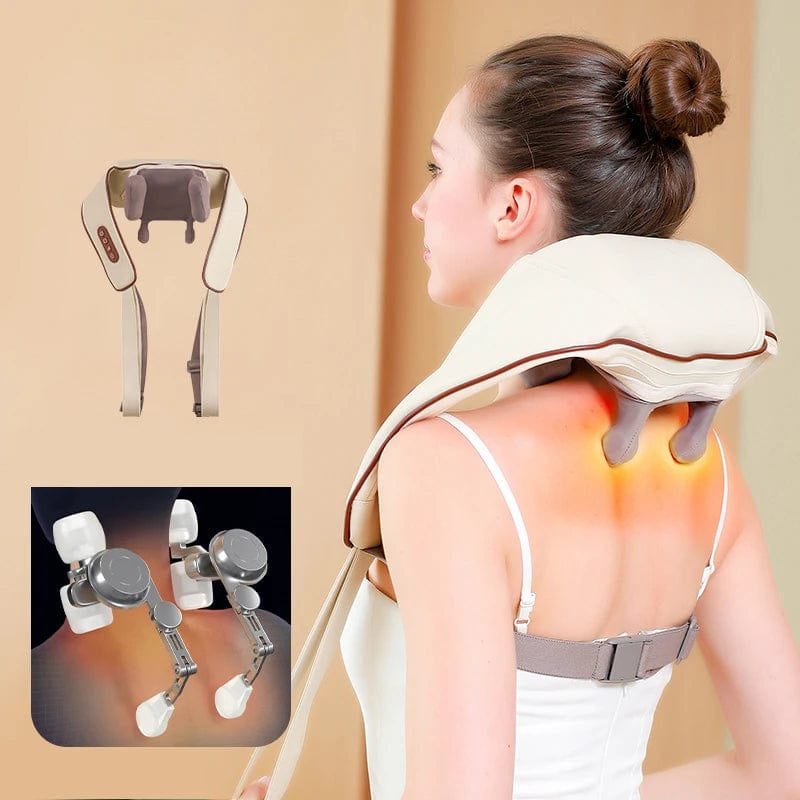 Revitalize Your Day: Electric Shiatsu Neck and Shoulder Relaxer - Cervical Massager with Heated Comfort