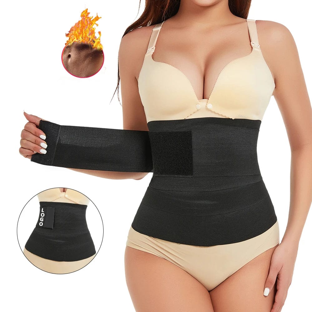 Women’s Stomach Sweat Waist Trainer - 400cm Wrap, Slimming Compression