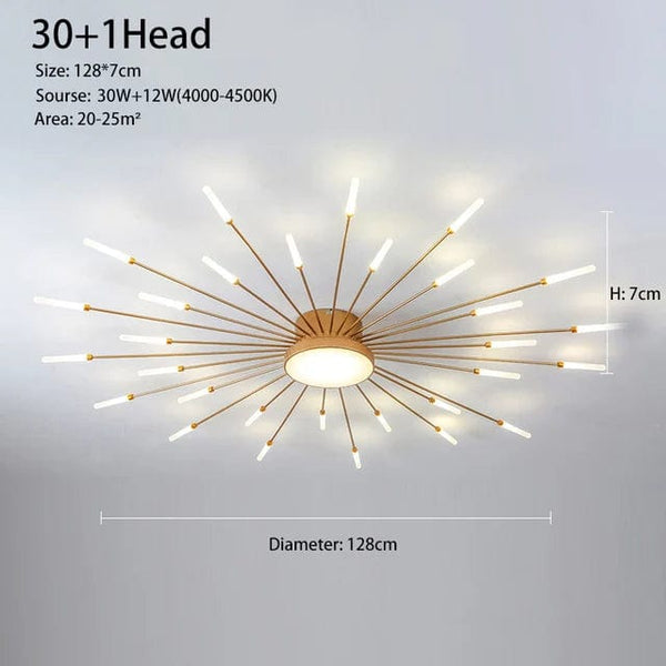 Modern Fireworks Led Ceiling Chandelier Lamp Indoor Lighting For Living Room Bedroom Home Decoration Kitchen Dining Table Light