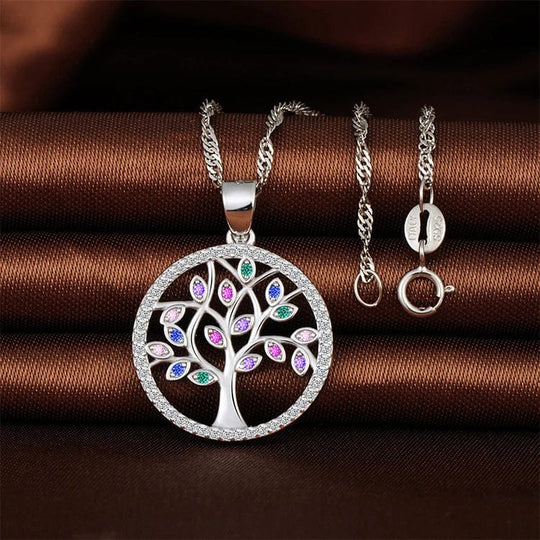 Sterling Silver Tree of Life Pendant Necklace for Women