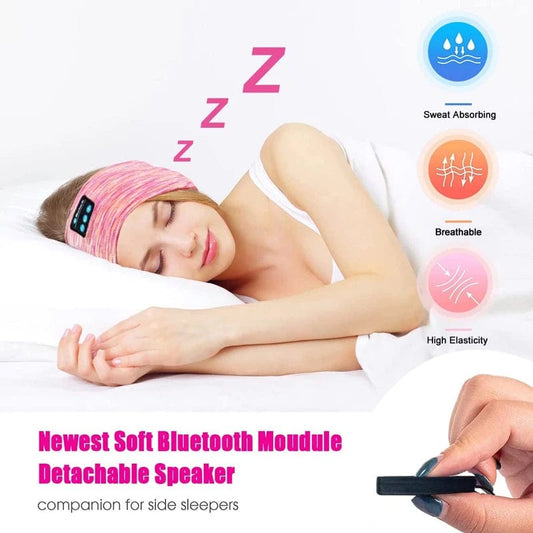 Wireless Bluetooth Earphone Sleep Headphone Wireless Music Sleep Mask Headphones Soft Elastic Comfortable Music Headset LED