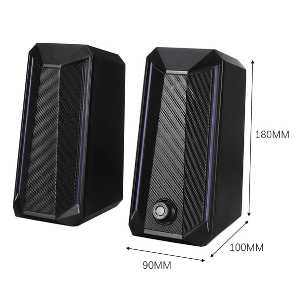 Dual Deep Bass, Wired Stereo, 3D Surround Subwoofer for PC Laptop/TV Gaming