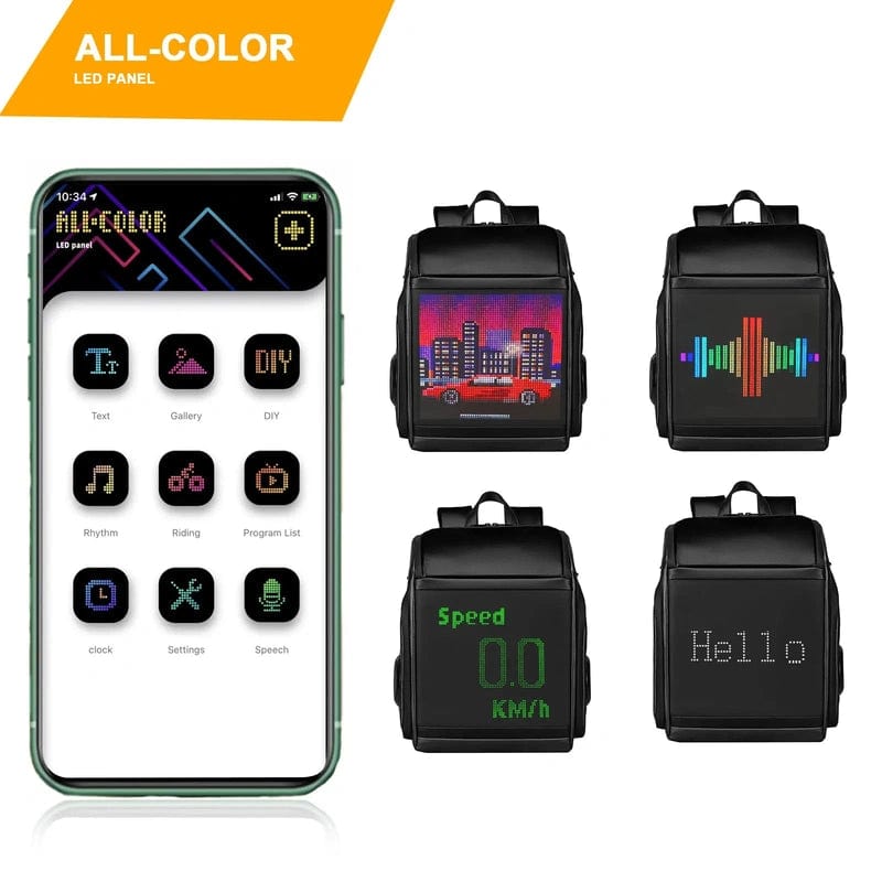 Fashion Redefined: Crelander Best Selling Backpack - DIY LED Screens and Bluetooth Speaker