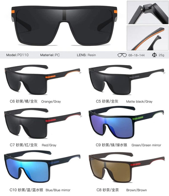 Large Frame Sport Sunglasses for Men: Trendy Polarized Shades - Lentes de sol