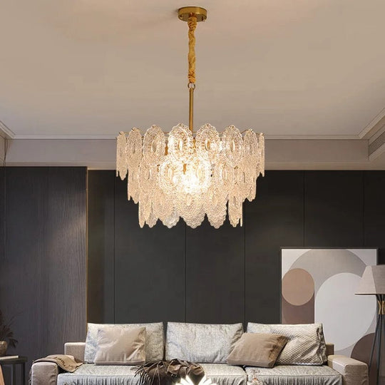 Opulent Illumination: Crystal Lamp - Ceiling-Hanging Chandelier for Luxurious Bedroom Decoration