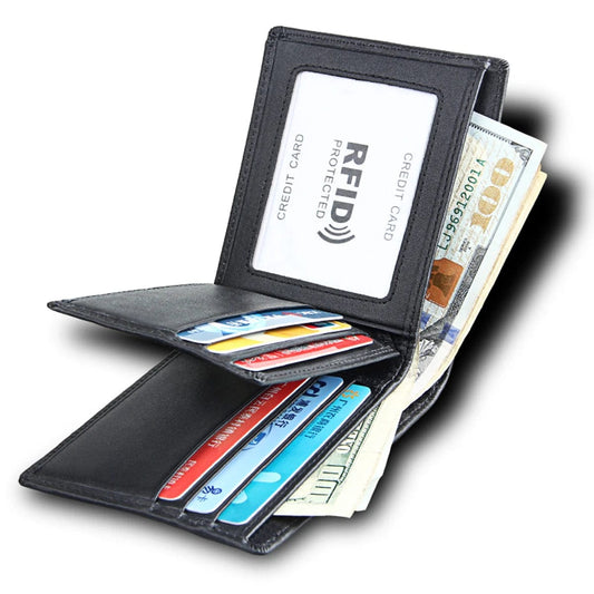 Modern Functionality: Slim Coin Purse ID Credit Card Holder - RFID Thin Wallet for Men