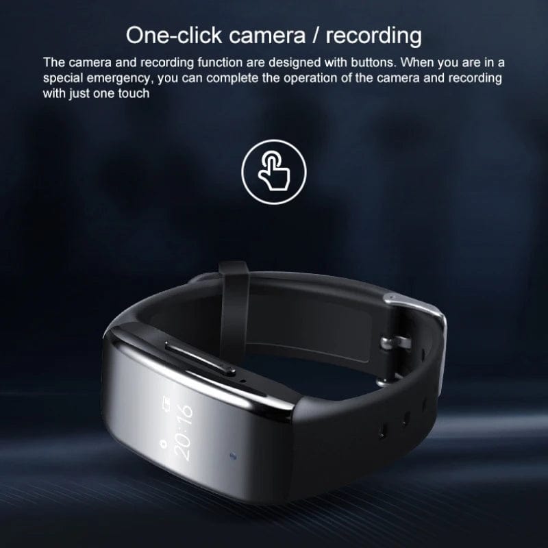 Capture in Style: 16GB 1080P Video Sports Bracelet - Your One-Button Voice Control Recording Solution