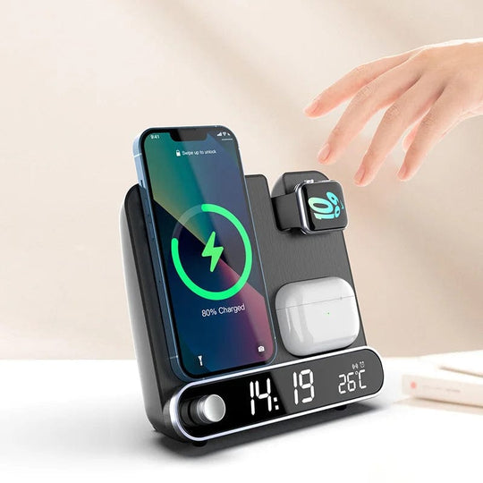 Streamline Your Mornings with the 3 in 1 Wireless Charger Clock and Digital Alarm Clock