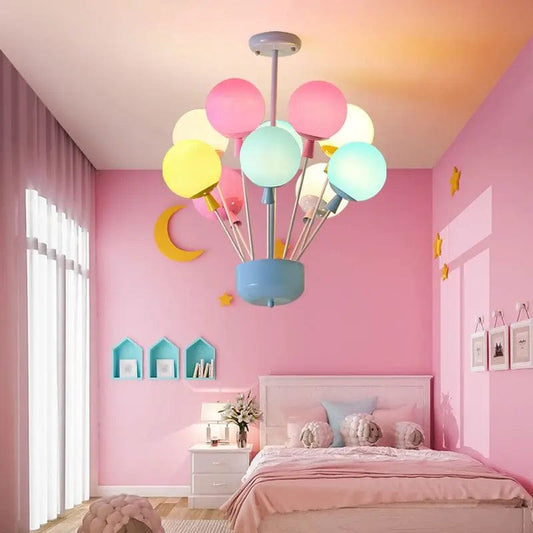 Cartoon Pendant Lights Balloon Flying House Hanging Lamp Children Room Bedroom Chandelier Modern Led Pendant Light