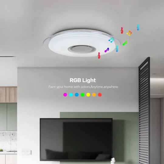 Harmonize Your Space: LED Colorful Smart Ceiling Light with Mobile App Control and Bluetooth Speaker