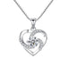 Sterling Silver Heart Pendant Necklace: Crazy Love Mother's Gift