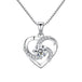 Sterling Silver Heart Pendant Necklace: Crazy Love Mother's Gift