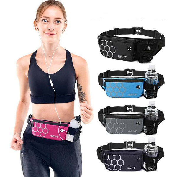 Stay Hydrated and Hands-Free: Fully Adjustable Runner's Waist Bag with Multifunctional Design