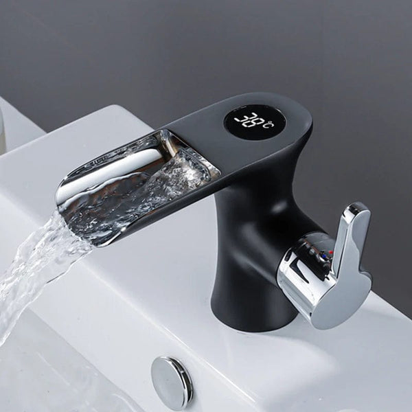 Innovative Design: Elevate Your Bathroom with a Smart Digital Tap in Chrome or Black Finish