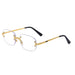 Trendy Vintage Rimless Sunglasses: Small Round Shape for Women and Men - Fashion Shades