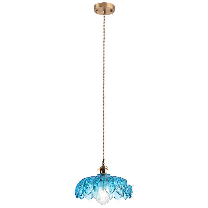 Playful Illumination: Pendant Light with Colorful Glass - LED Chandelier for Stylish Kitchen Spaces